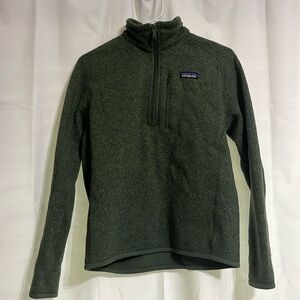 Patagonia XS Olive Green Quarter Zip Pullover unisex